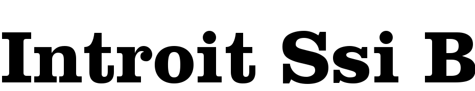 Introit SSi Bold Font Download Free